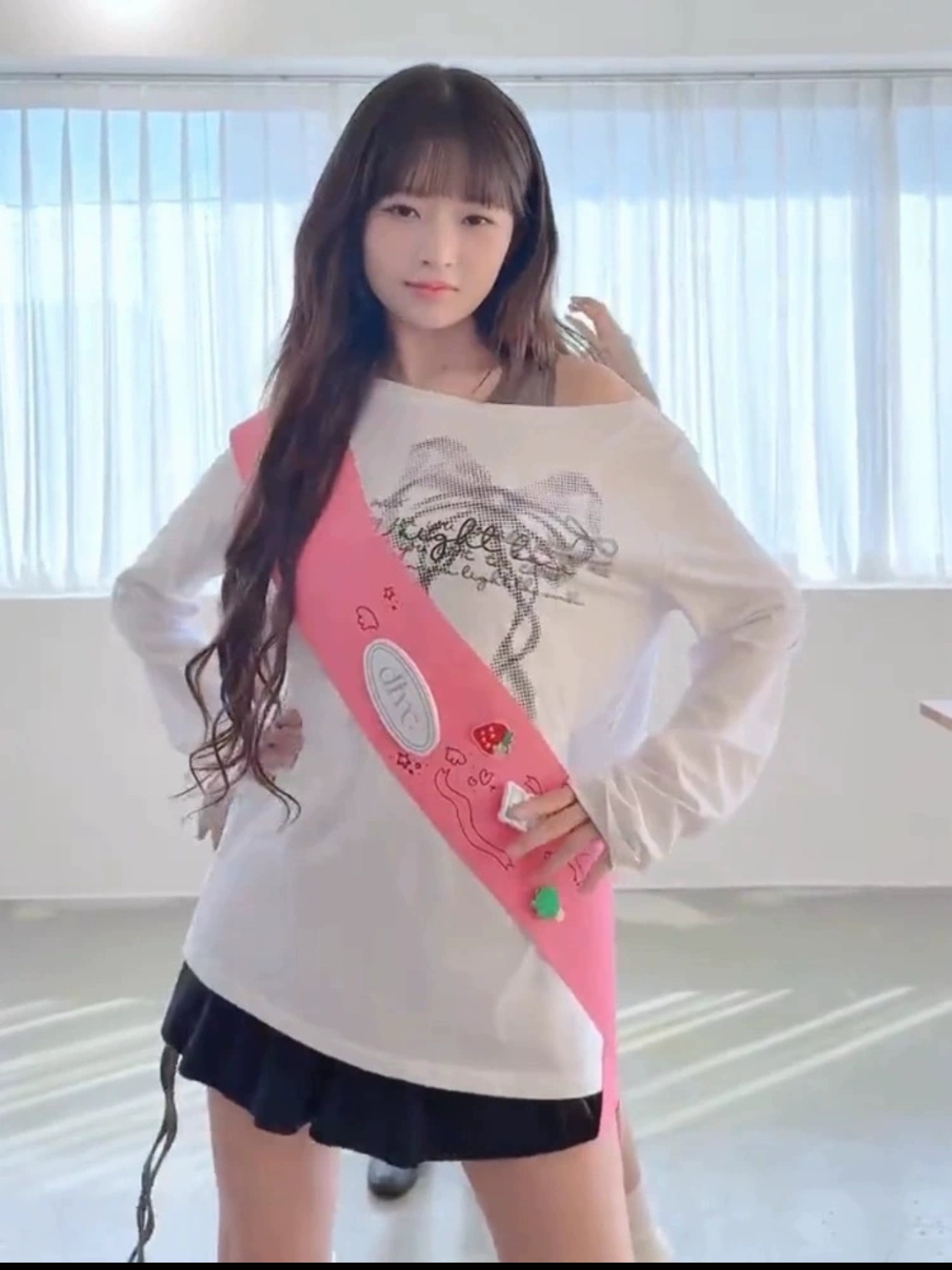 IVE REI Inspired Off-Shoulder Bow Top