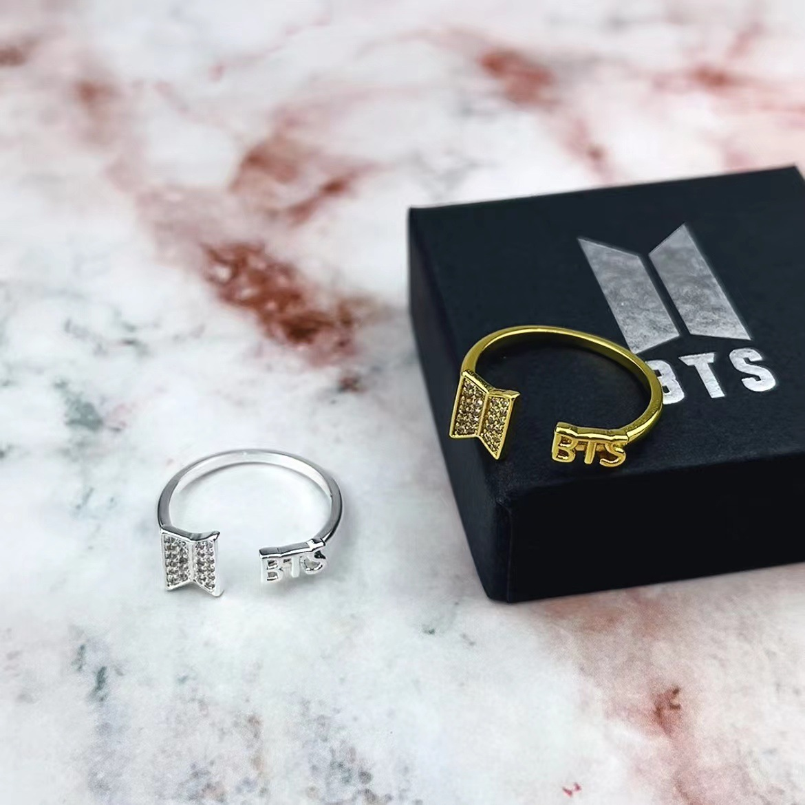 BTS Inspired Merch Adjustable Open Ring