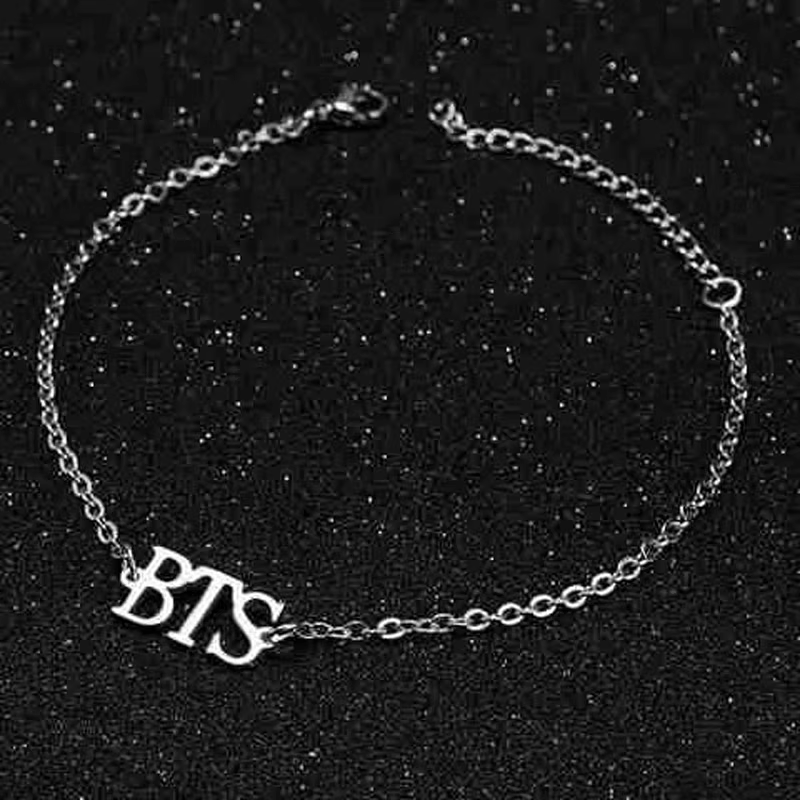 BTS Inspired Member Name Stainless Steel Chain Bracelet