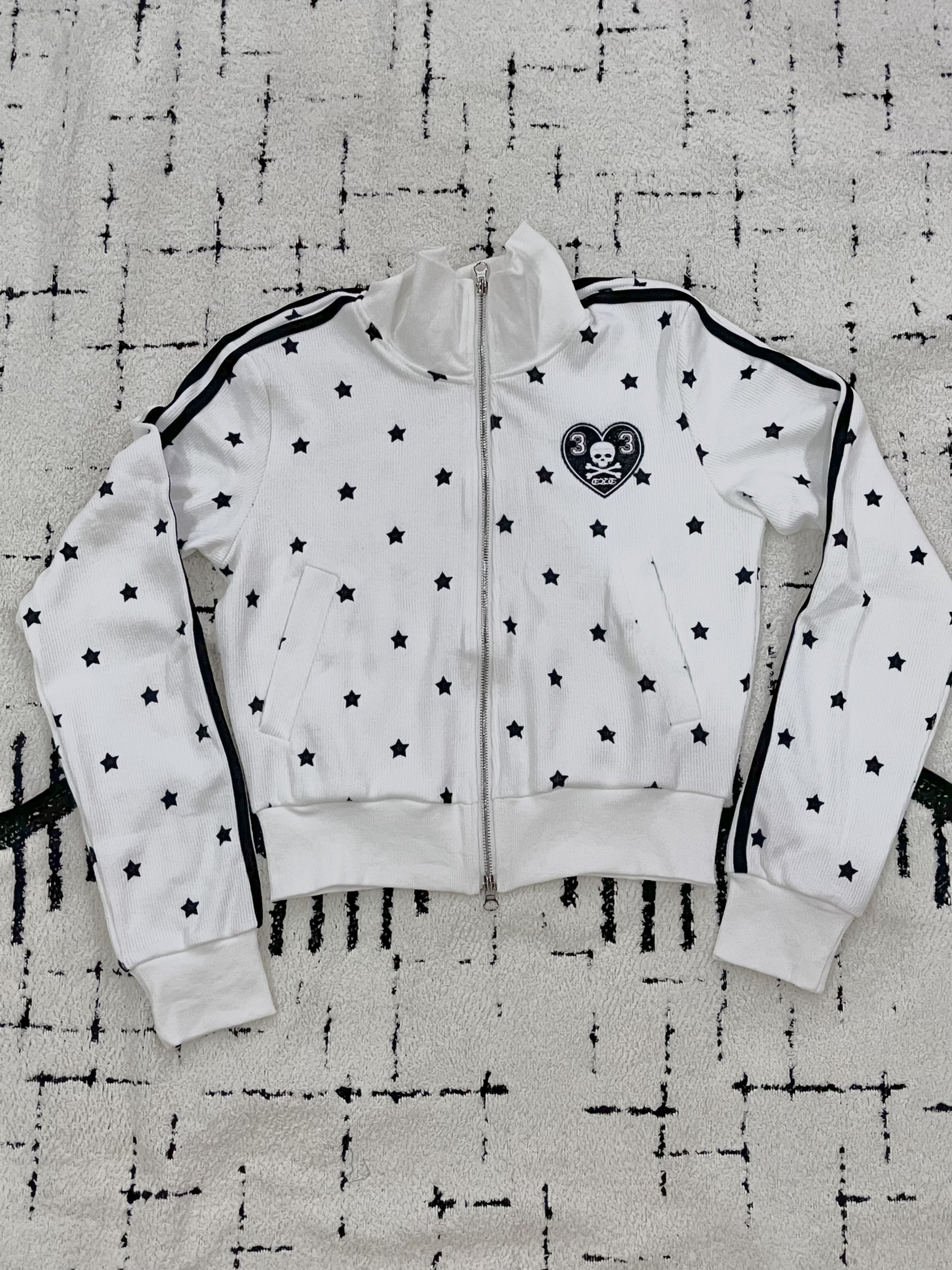 Aespa Karina-Star Print Zipper Short Jacket