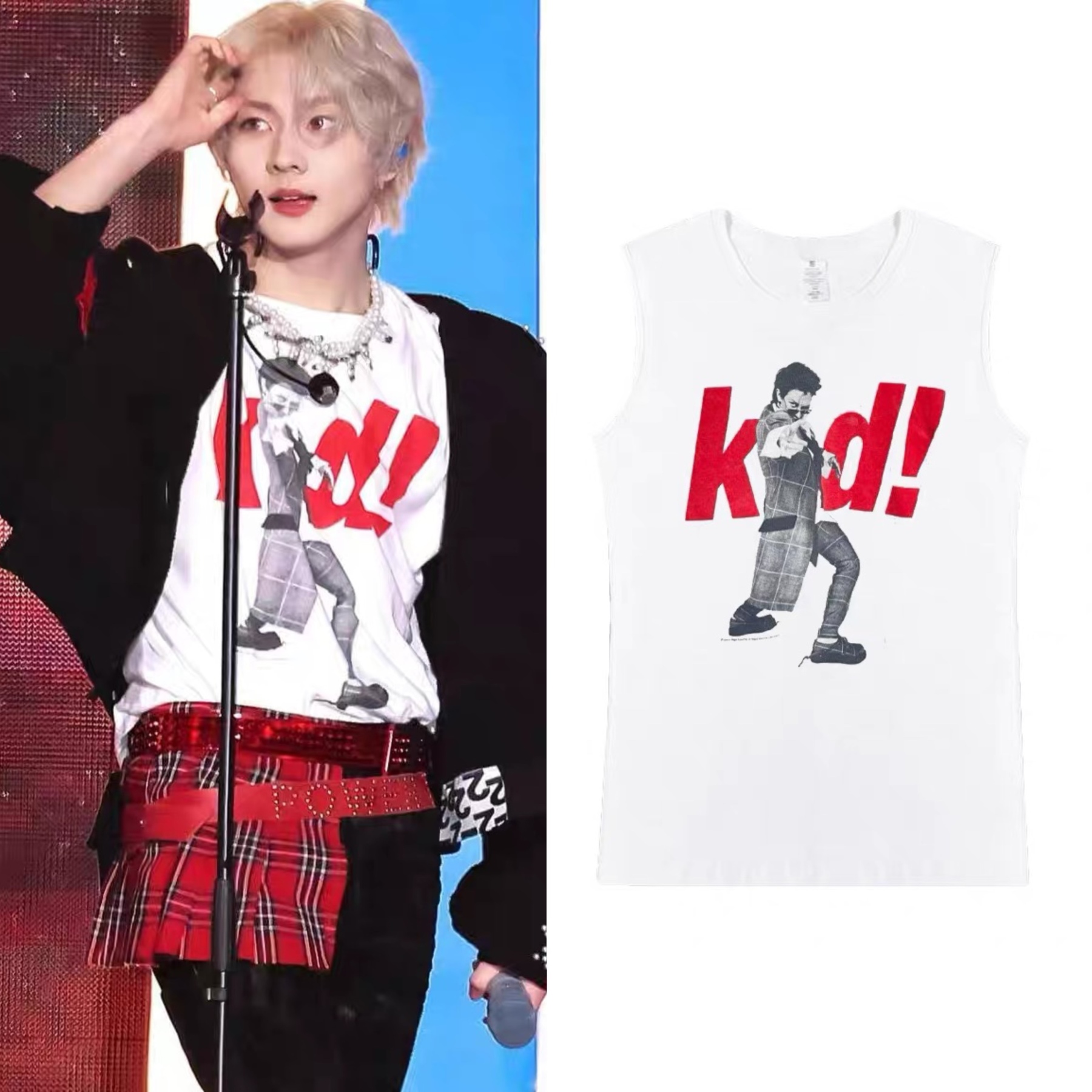 ENHYPEN Jungwon Inspired Kid Graphic Sleeveless Tee