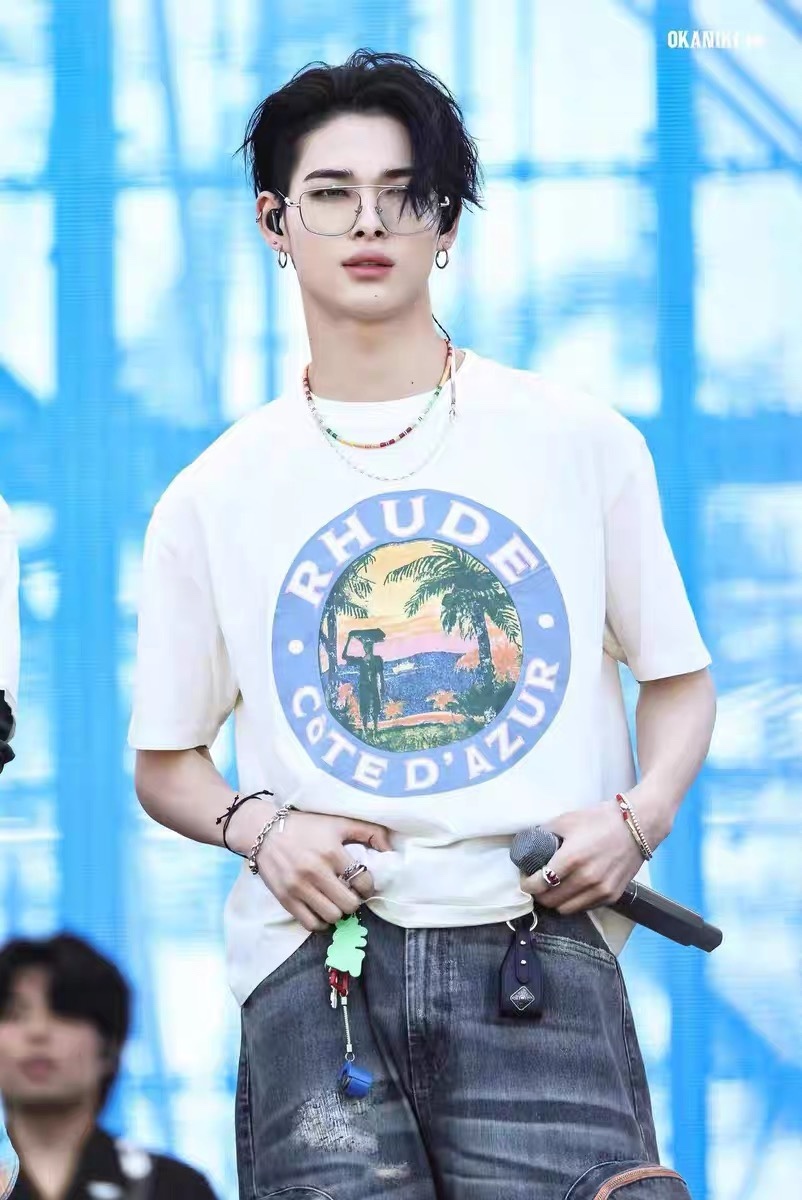 Enhypen Niki&Seventeen Mingyu Inspired Coastal Sunset Retro T-shirt