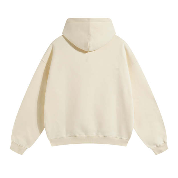 Cream&Pink-Oversized hoodie sets