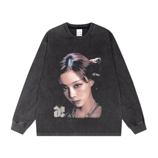 AESPA Custom Member Printed Retro Washed T-Shirt