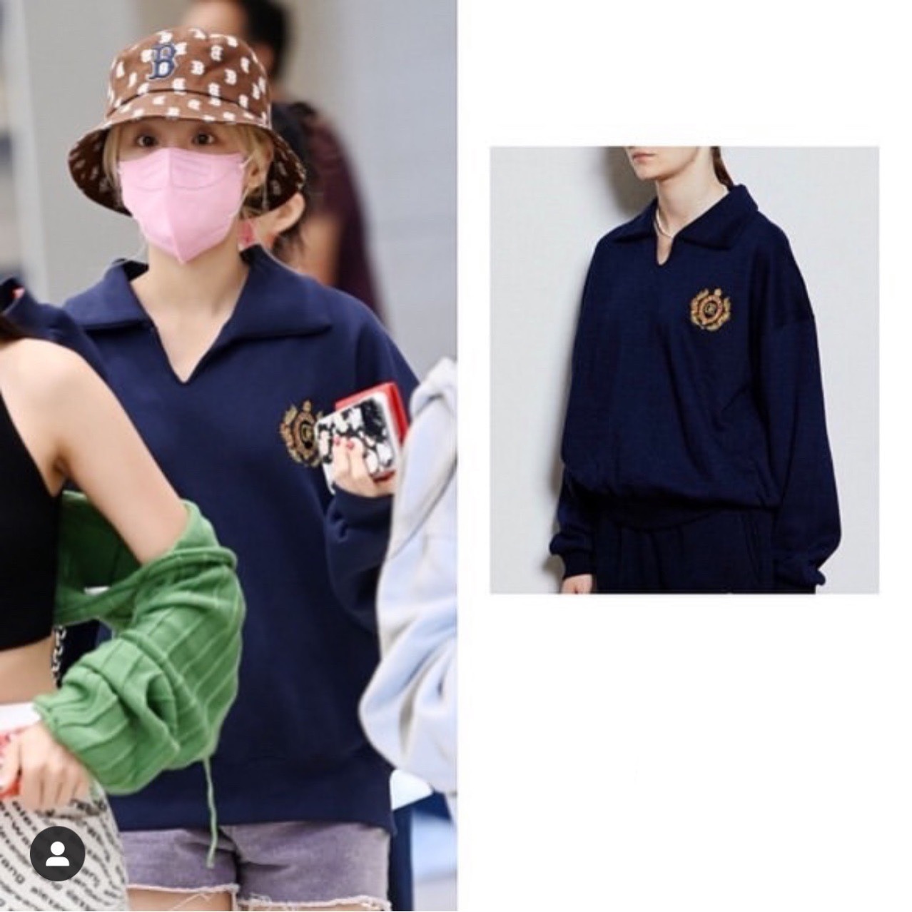 Straykids&ITZY&GIDLE Embroidered Polo Sweatshirt