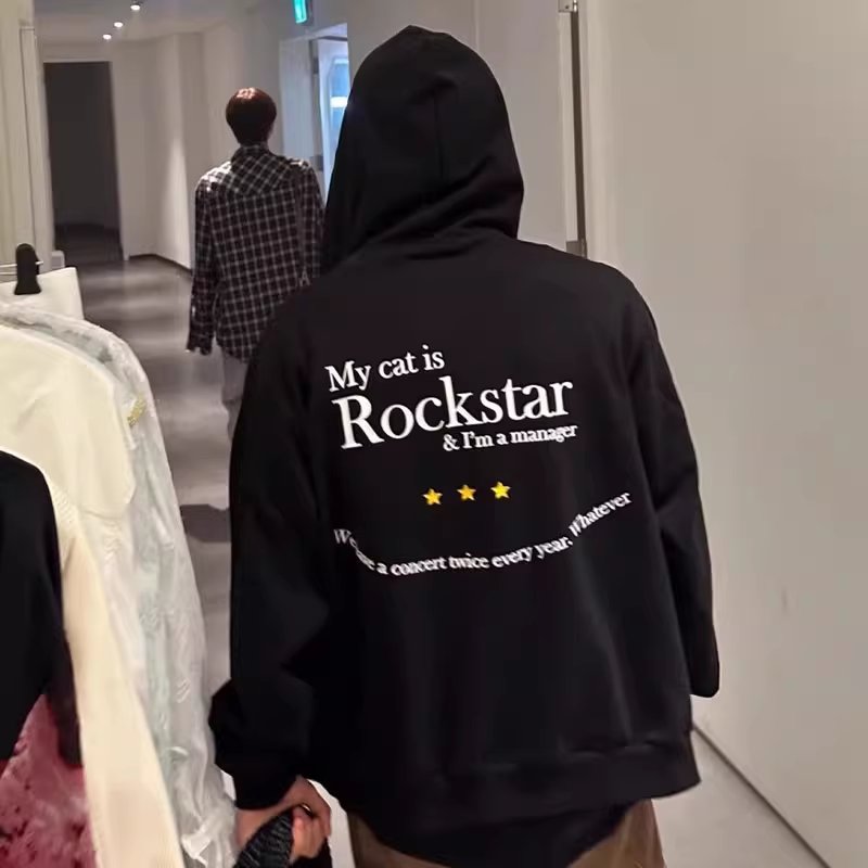 Enhypen Jay Inspired Black Zip-up Hoodie