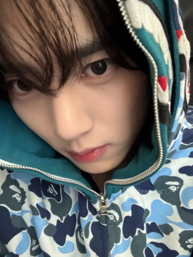 Enhypen Sunoo&ZB1 Yujin Inspired BAPE Blue Camo Shark Full Zip Hoodie 