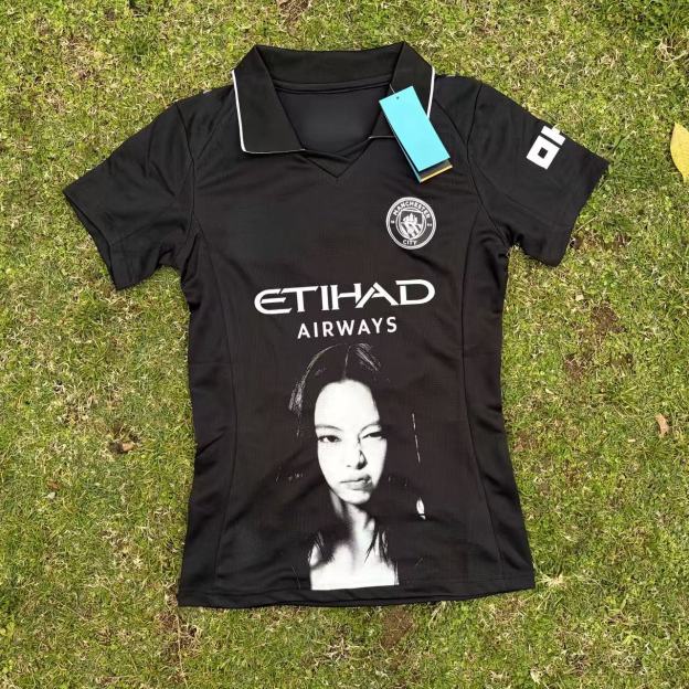 Blackpink Jennie Remake Manchester City Jersey Tee