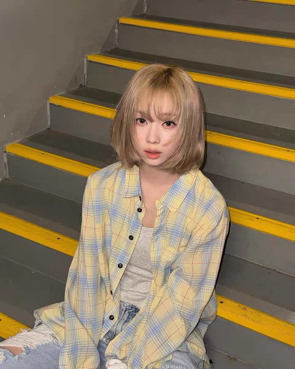 TXT Beomgyu&Aespa Winter Inspired Check Shirt