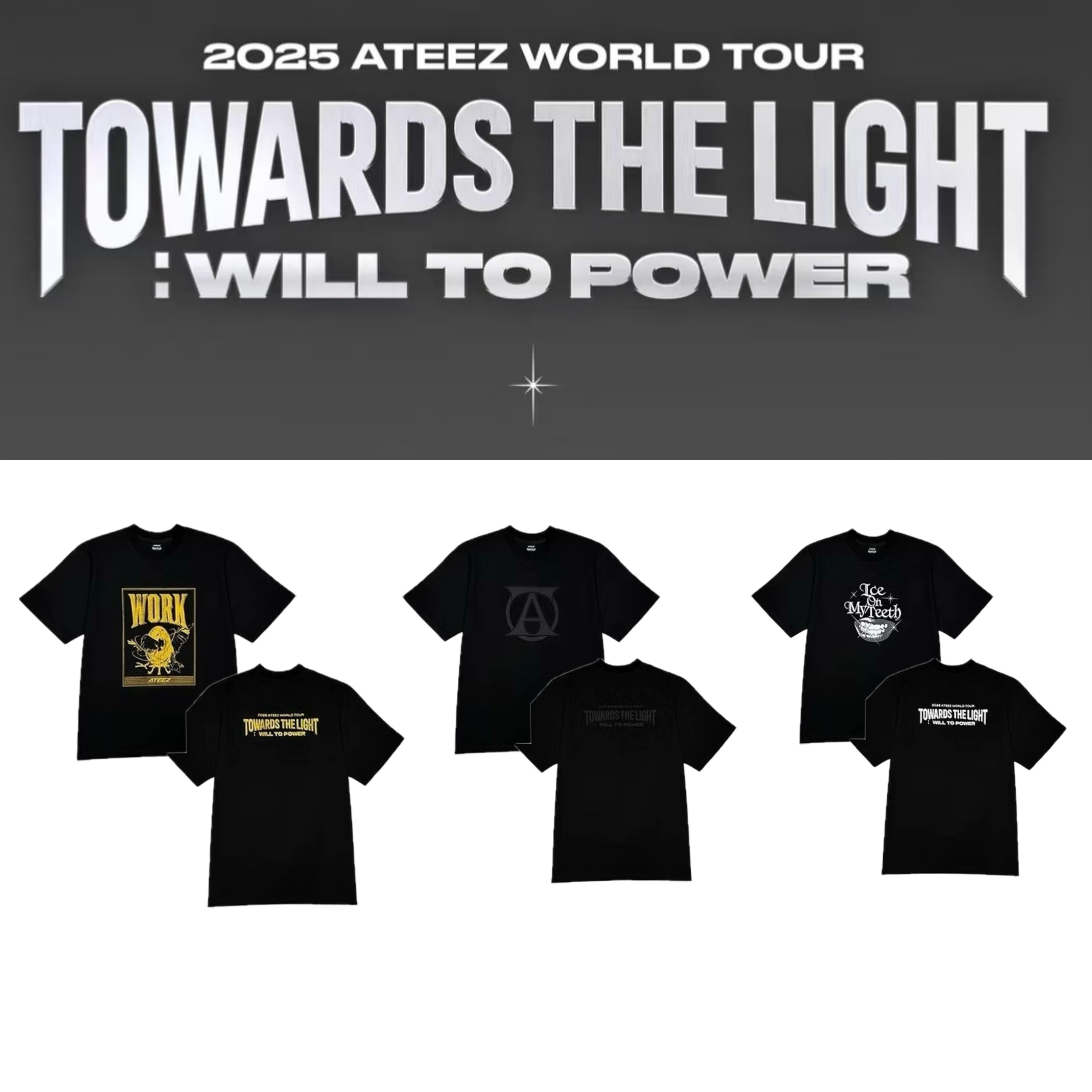 ATEEZ World Tour "TOWARDS THE LIGHT: WILL TO POWER"  T-Shirt