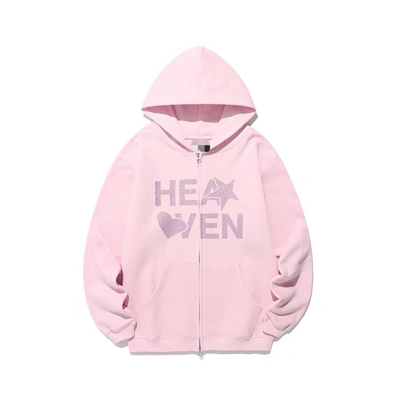 TWS Dohoon Inspired HEAVEN Star Heart Full Zip Hoodie