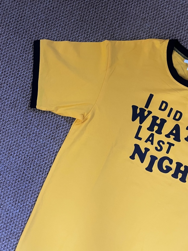 Seventeen Mingyu & TXT Yeonjun Inspired Vibrant Yellow Contrast Short Sleeve Tee