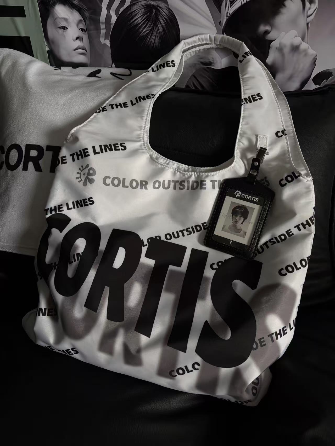 CORTIS Letter Print Casual Tote Bag