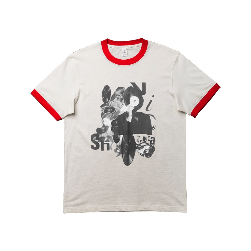 SEVENTEEN Mingyu Inspired Contrast Trim Print Tee