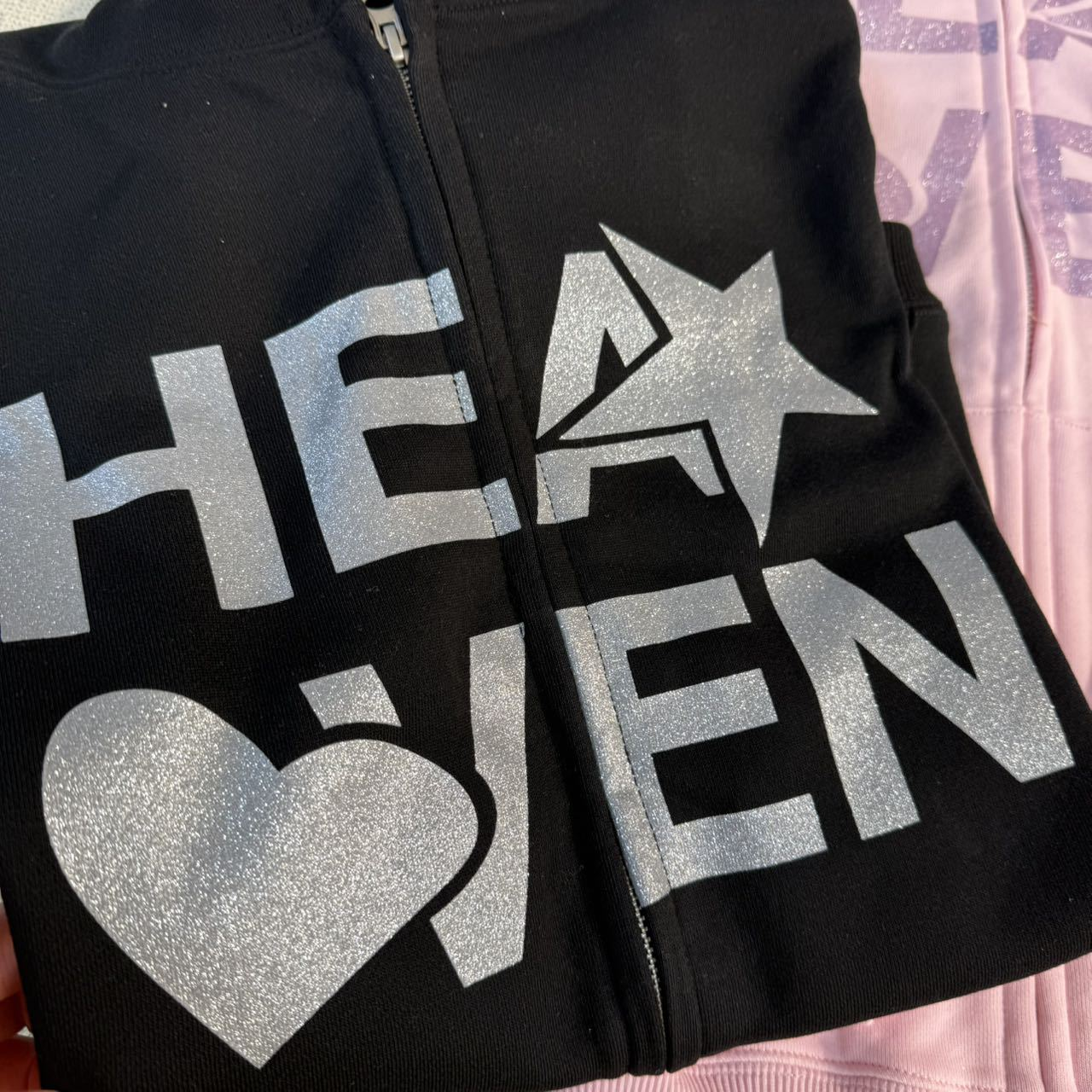 TWS Dohoon Inspired HEAVEN Star Heart Full Zip Hoodie