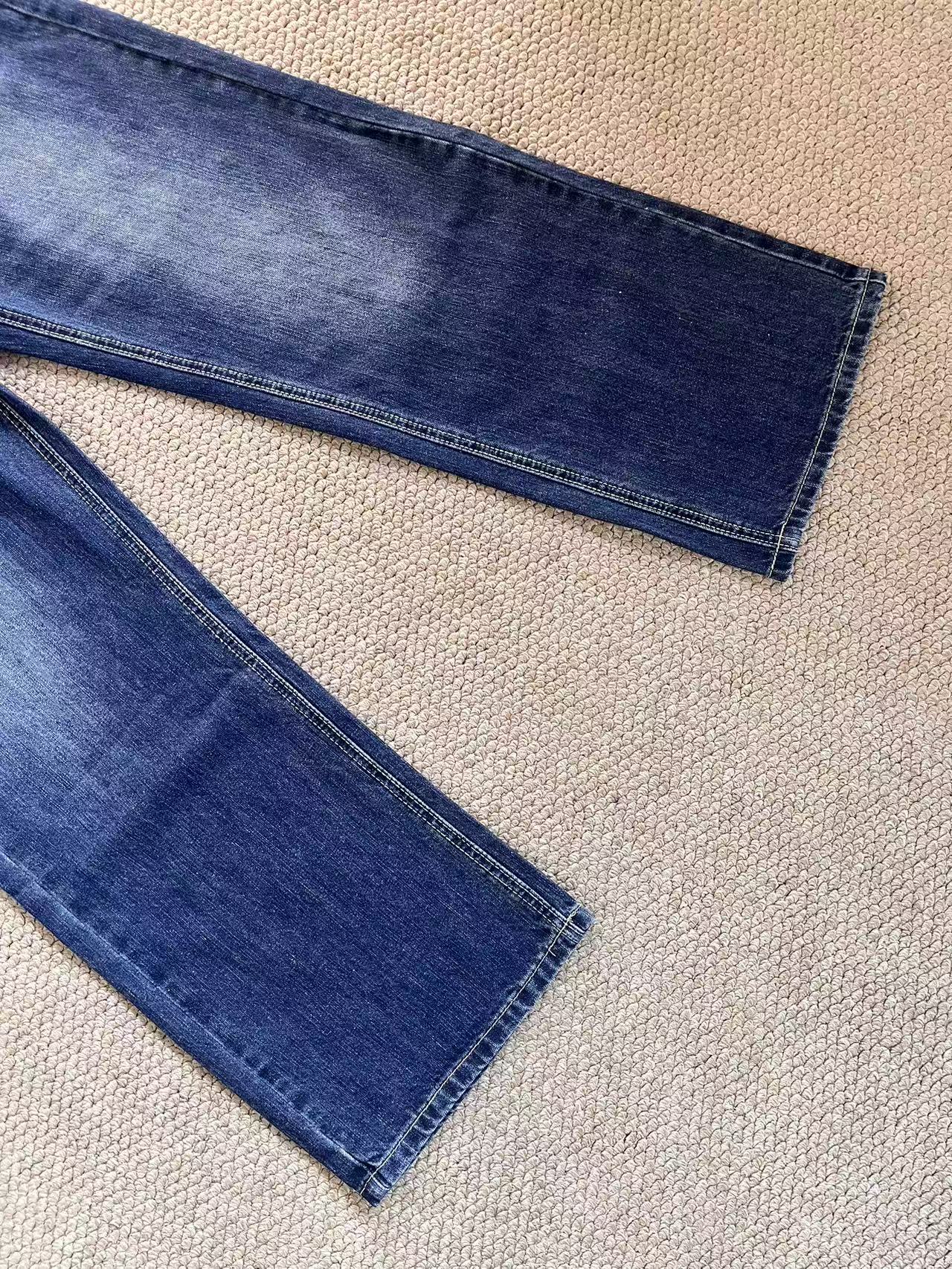 Aespa Ningning-Dark wideleg denim pants