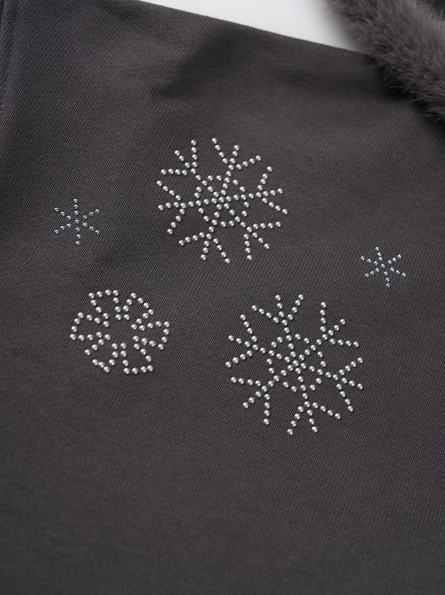 NMIXX Haewon Inspired Rhinestone hotfix fur hoodie