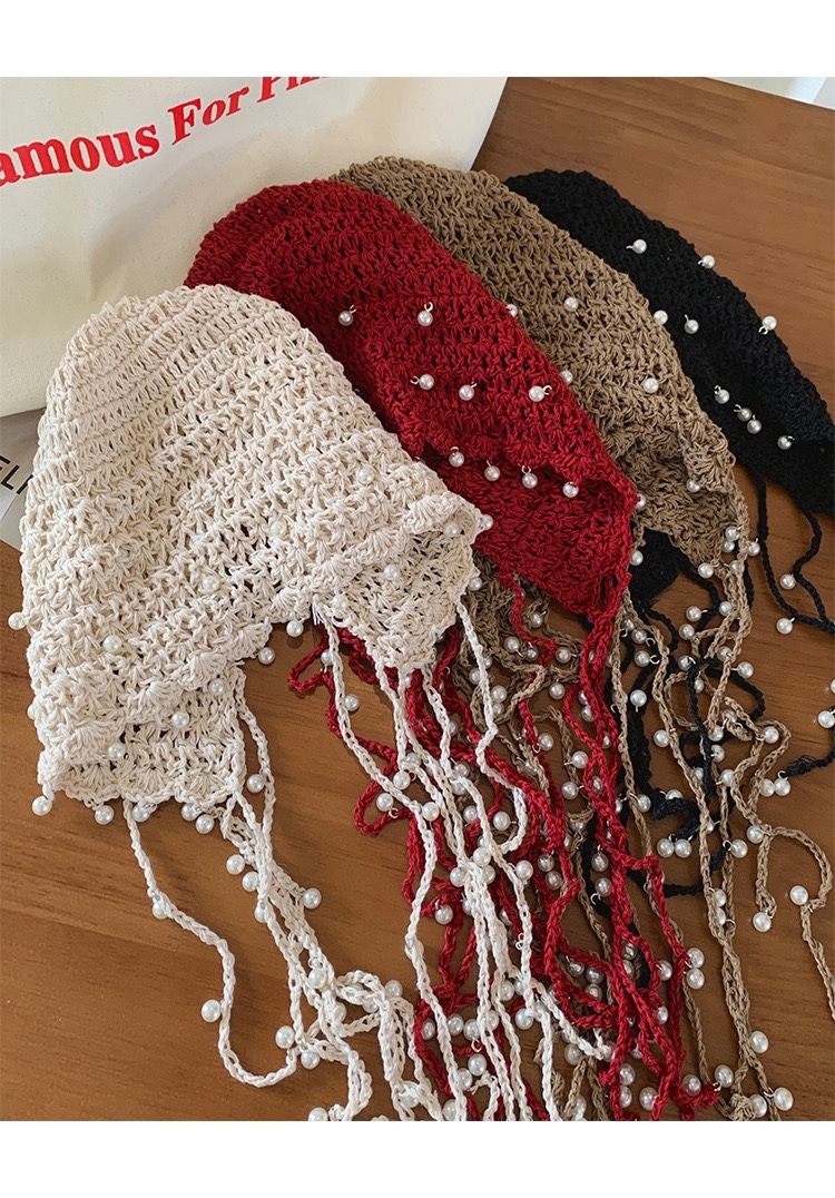 Straykids Hyujin Crochet Knitted Pearl inspired Hat-stray kids