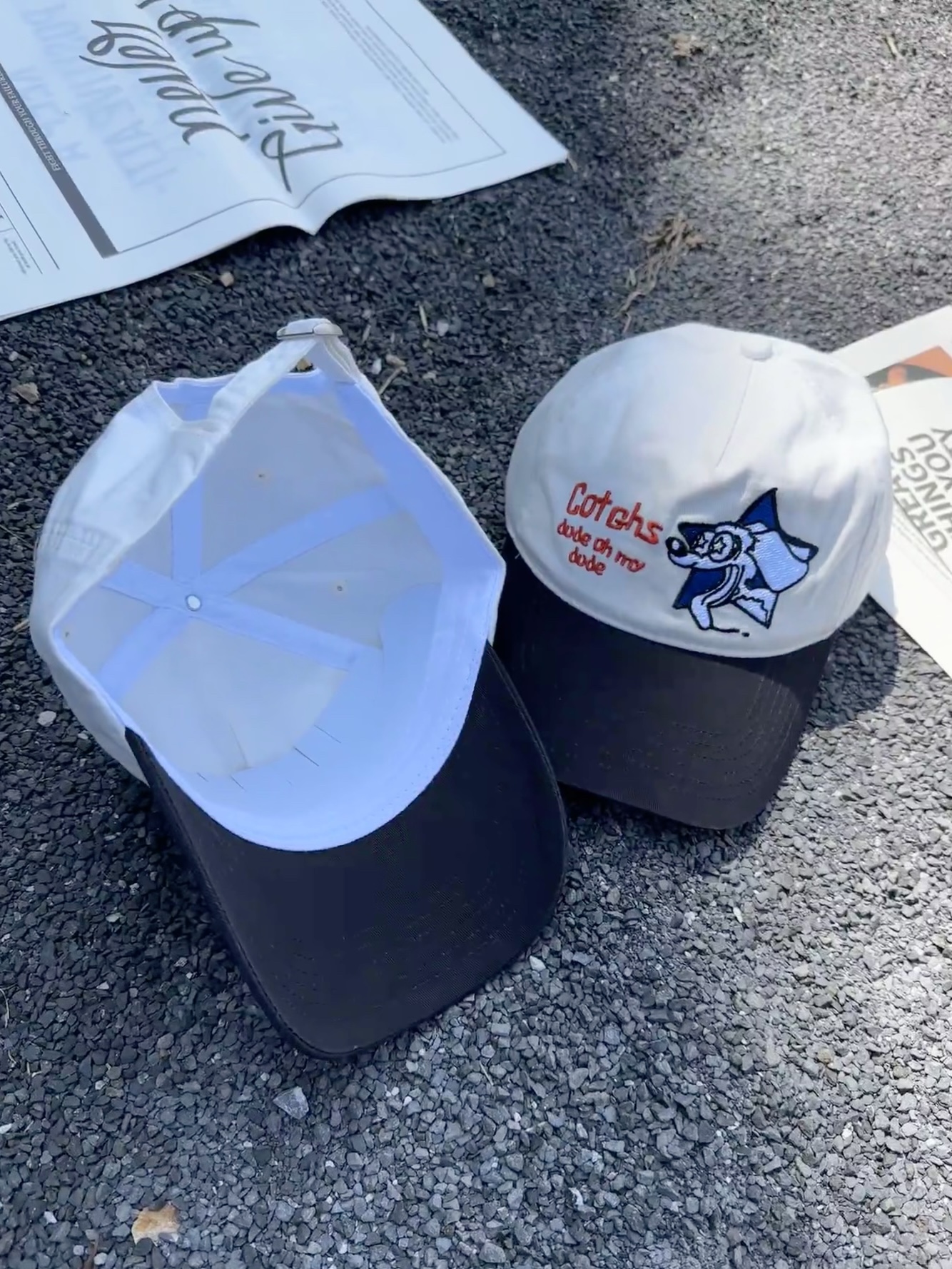 BTS V Taehyung Inspired Cotchs Puppy Embroidery Baseball Cap Hat