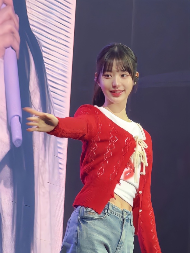 IVE Wonyoung Inspired Bow Beaded Tee