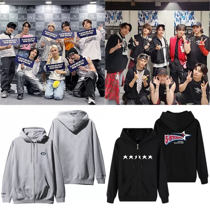 Stray kids 5 star tour inspired merch hoodie