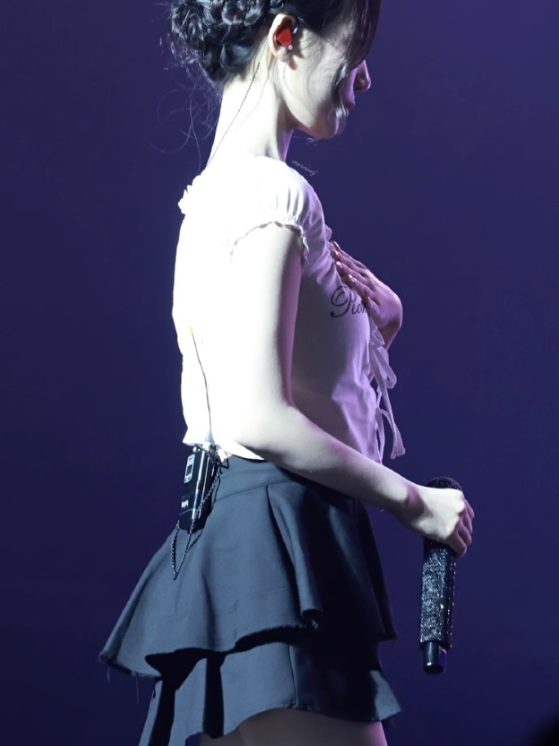 Aespa Ningning Inspired Ruffled Tie-Front Top & Flounced Mini Skirt