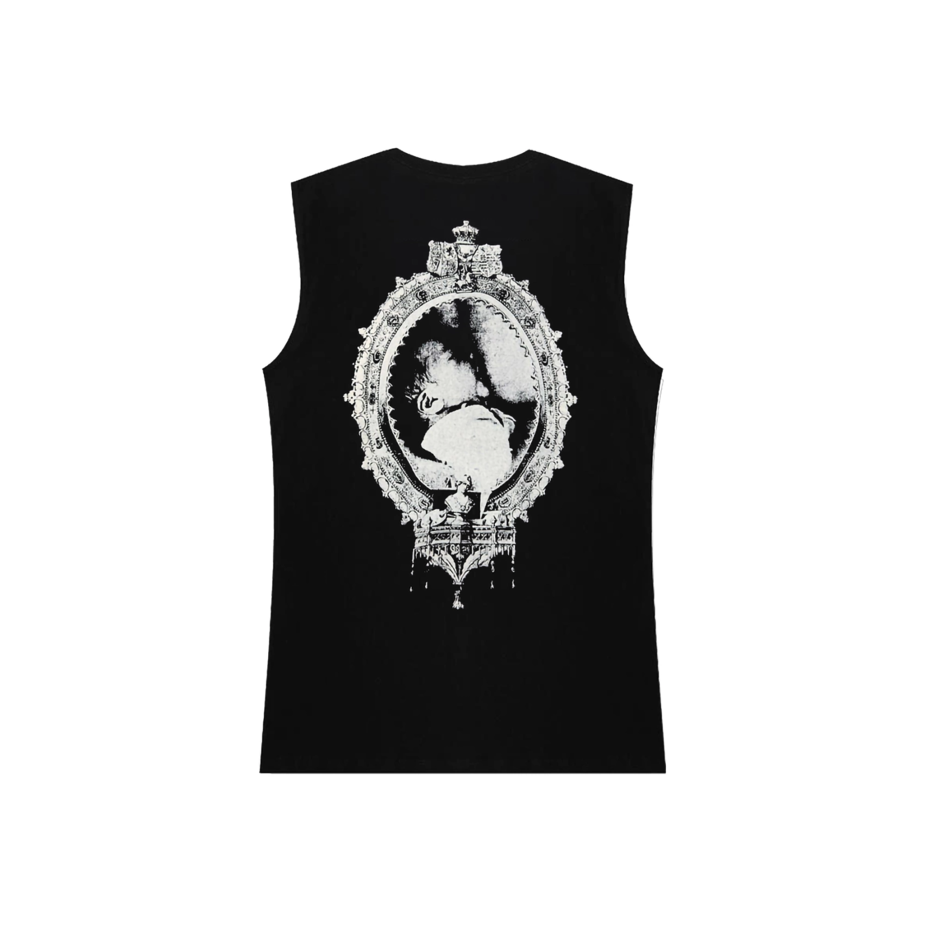 Enhypen Niki Inspired ERD Nun Print Distressed Cropped Sleeveless Tank Top-NI-KI
