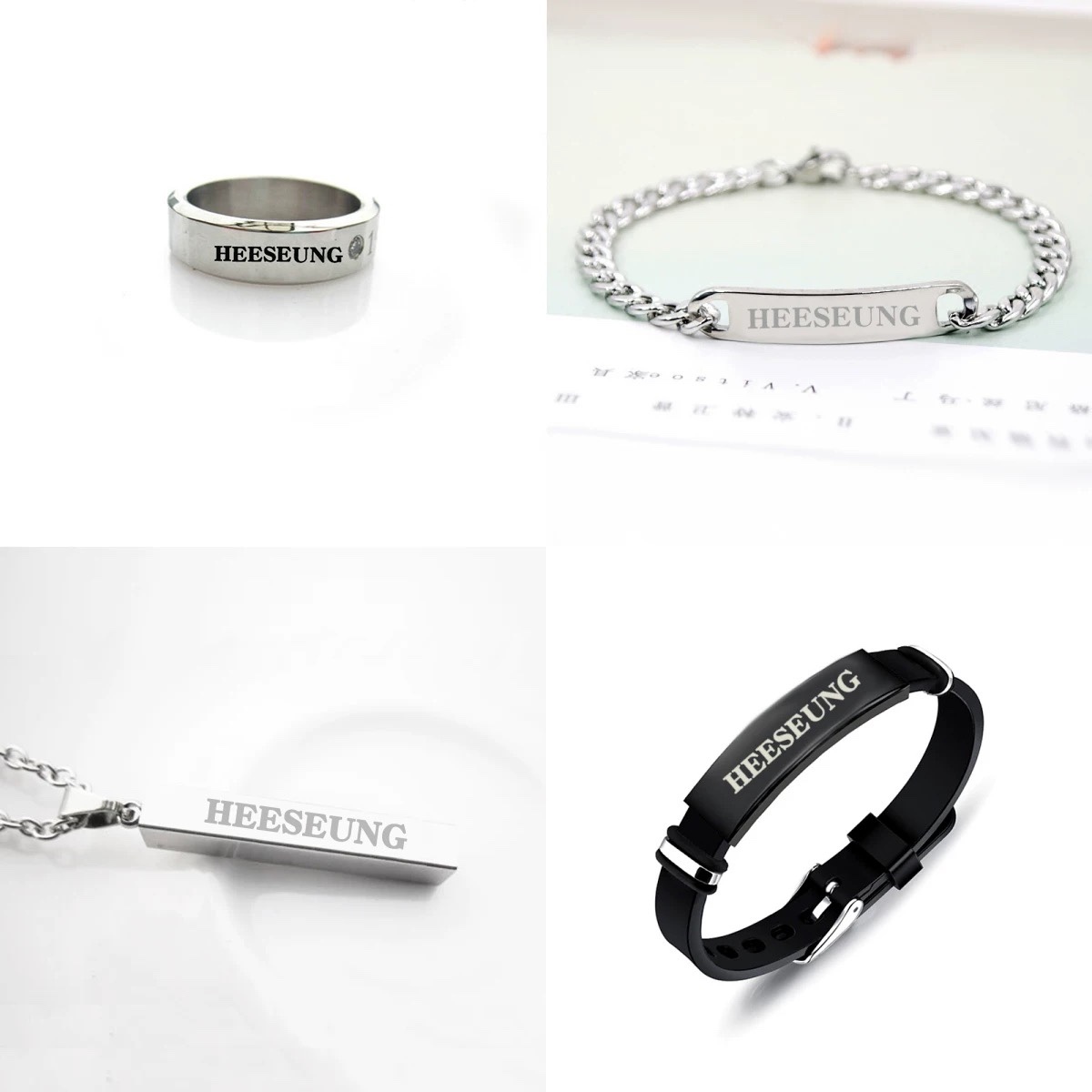Heeseung Kpop Inspired Jewelry Set | Ring Necklace Bracelet Chain Pendant Fan Merch