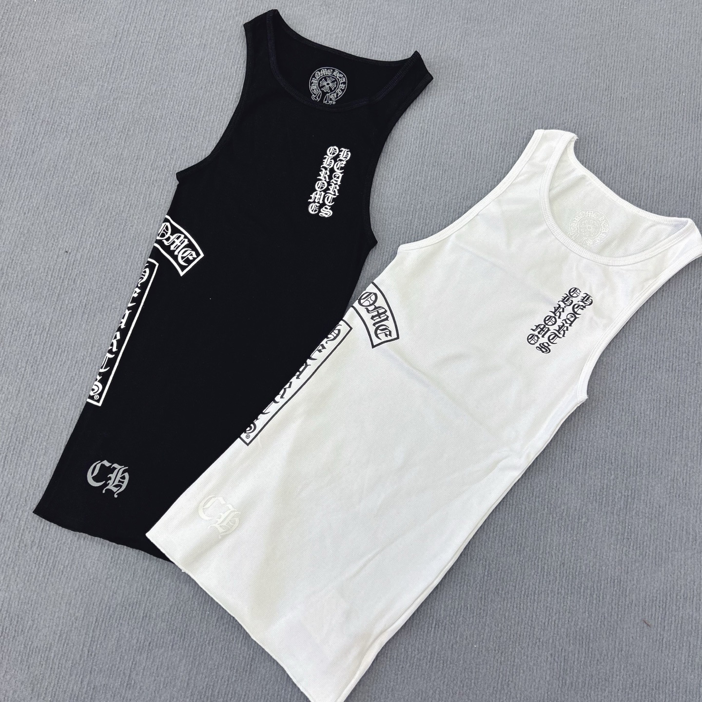 Stray kids Hyunjin Inspired Chrome Hearts Style Black Logo Tank Top-straykids