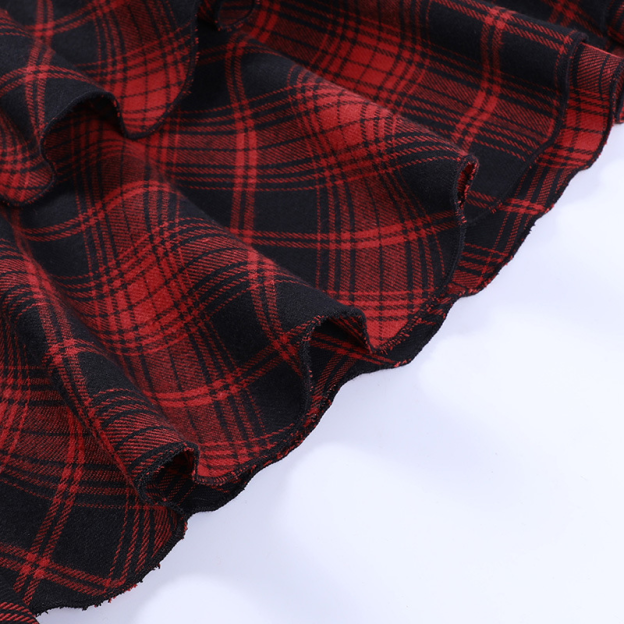 Red Plaid Tube Dress-Straykids concert outfitidea for STAY