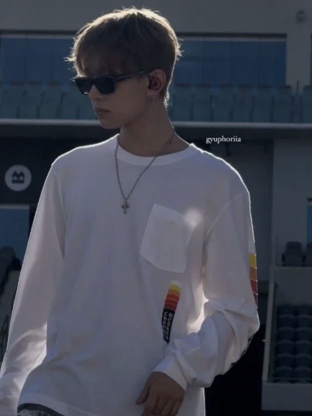 Heeseung Evan Inspired Chrome Hearts Sunset Gradient Long Sleeve T-Shirt