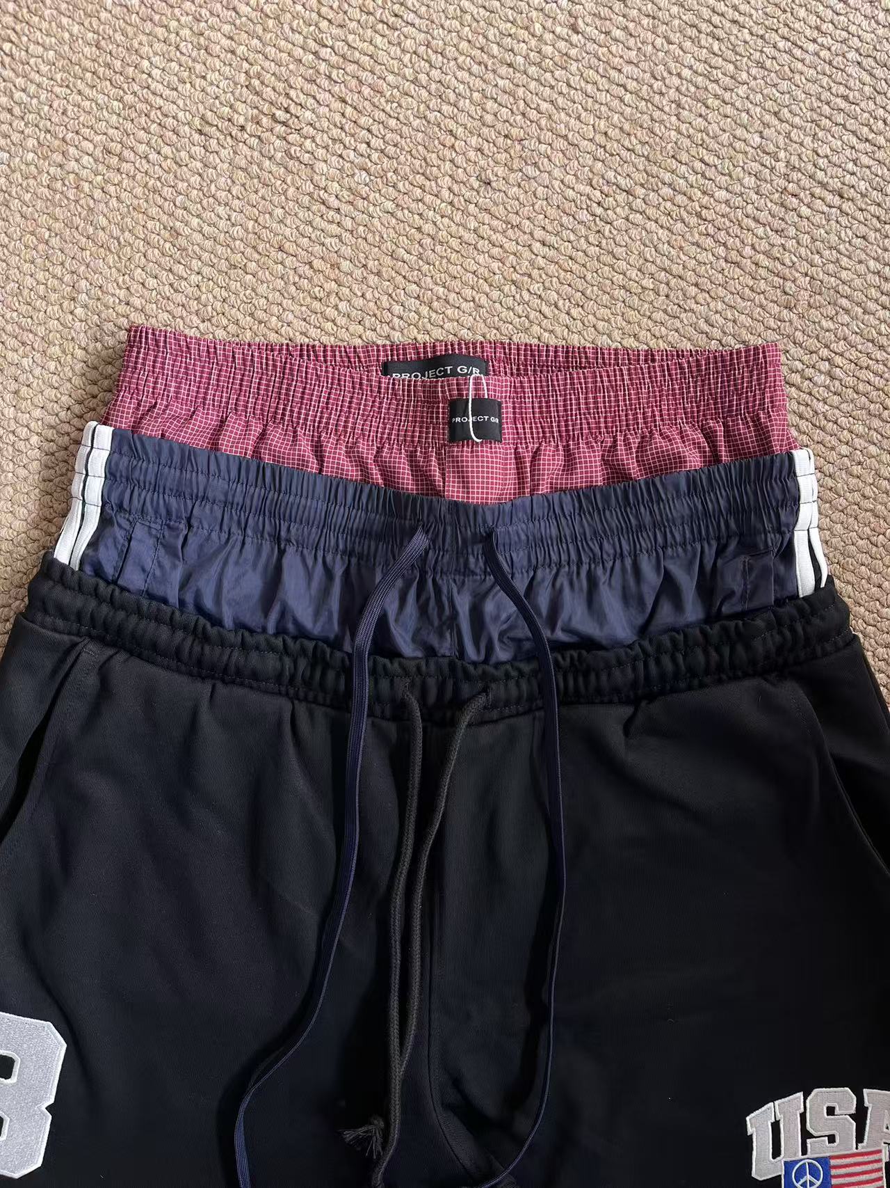 Enhypen Niki Inspired Drawstring Fake Three-Waist Paneled Sweatpants pants-NI-KI