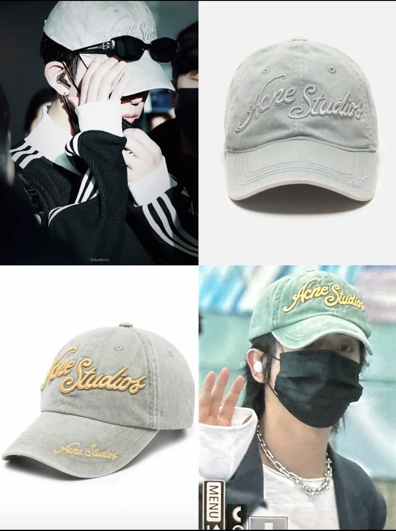 Enhypen Jake &Heeseung inspired Acne Embroidered baseball cap