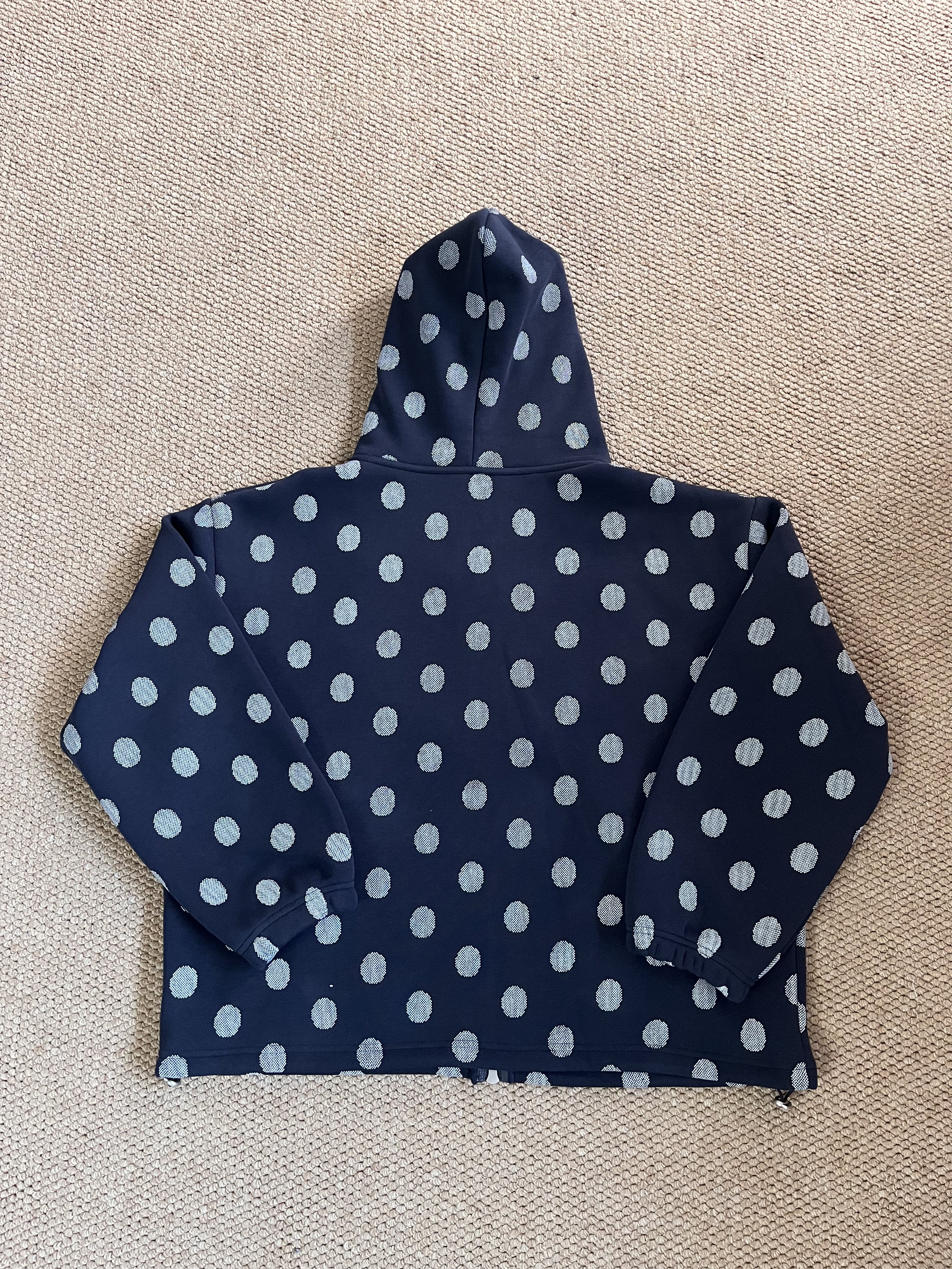 IVE REI Heart Shaped Ruffled Polka dot Zip up Hoodie
