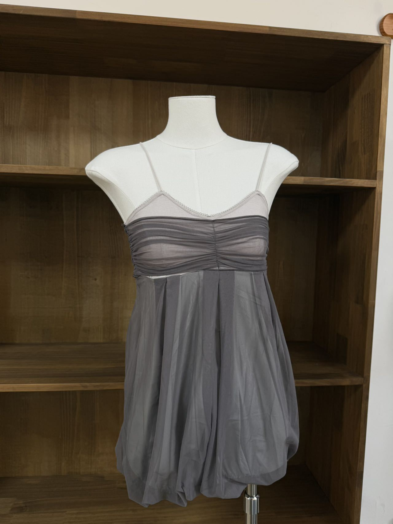 IVE Gaeul Inspired Mesh Fluff Mini Cami Top