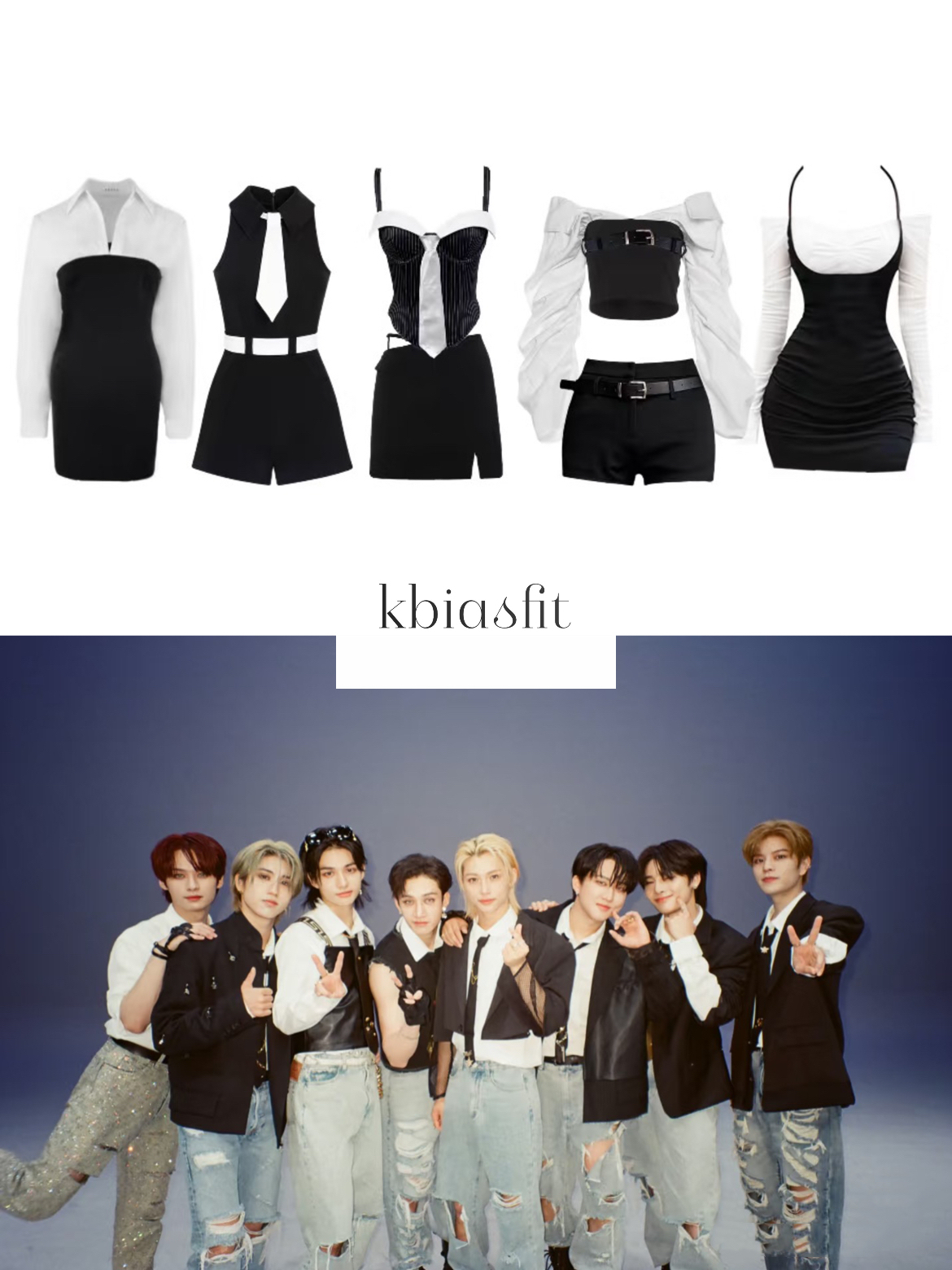 Collar Off-the-shoulder Bodycon Dress for STAY | Stray Kids Concert Outfit