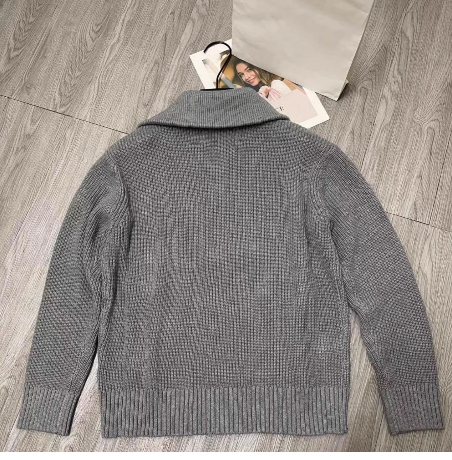 Seventeen DK Inspired Zip-Up Knit Cardigan