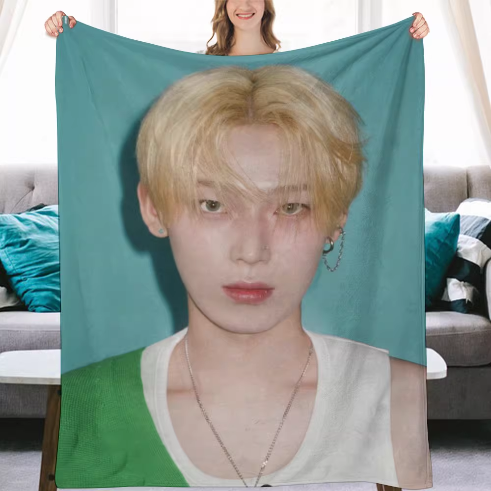Enhypen Sunoo Fanmade Flanne Blanket - Kpop Concert Fan Blanket