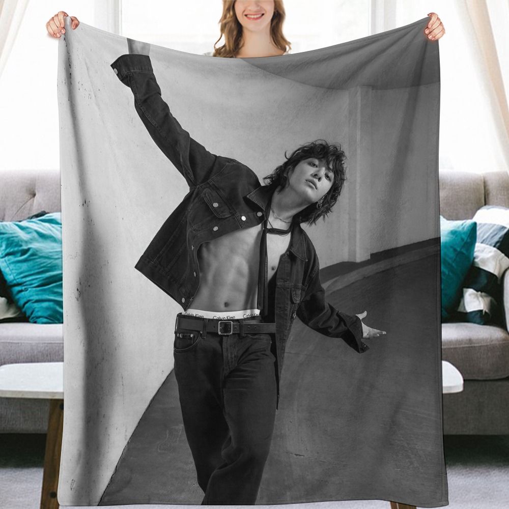 BTS Jungkook Inspired Flannel Blanket