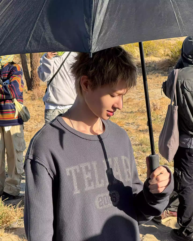 Cortis Martin Inspired Waffle Knit Rhinestone Long Sleeve Tee