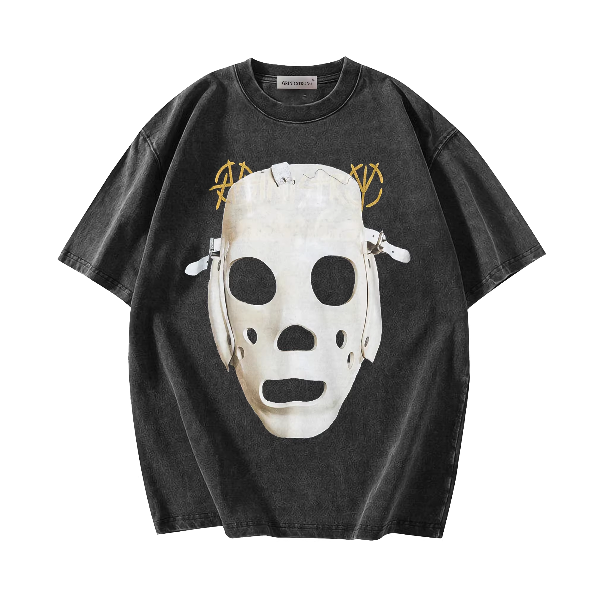 BTS Jungkook Inspired Hockey Mask Vintage Washed T-Shirt