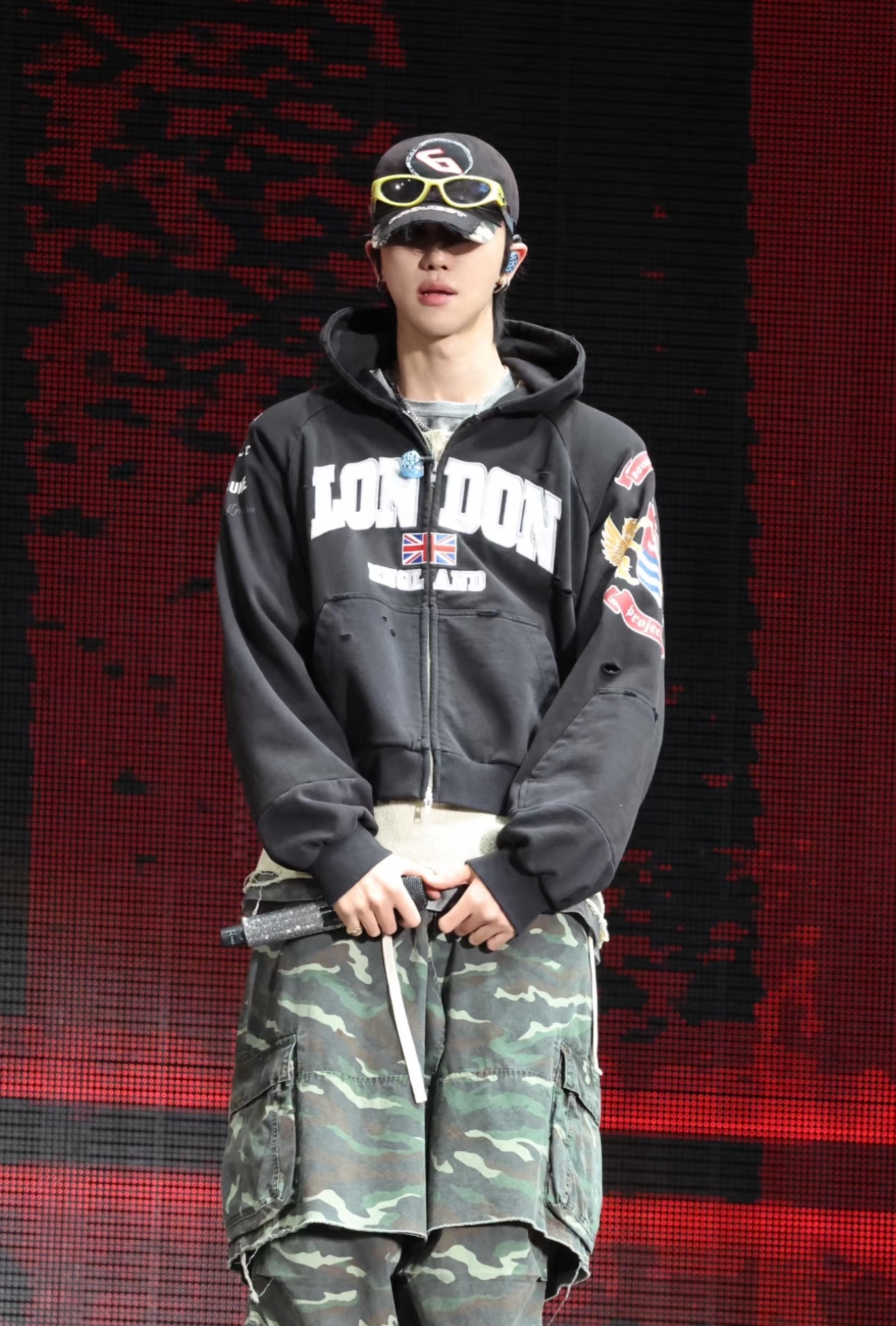 Seventeen Minghao Embroidered inspired Patchwork Hip pop Hoodie-The8