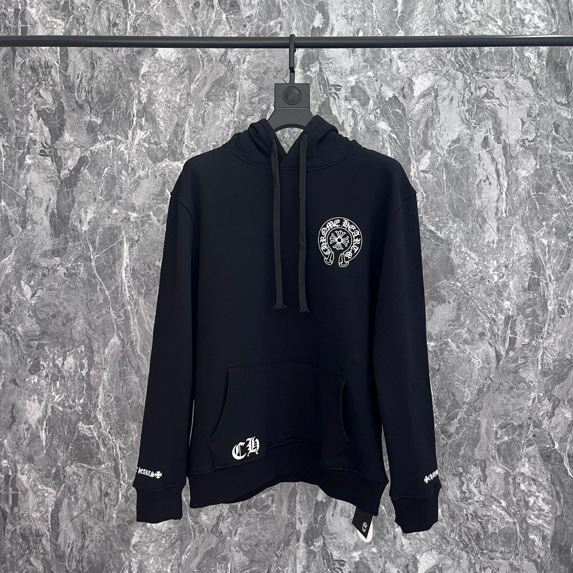 Ateez Wooyoung Inspired Chrome Hearts Style Cross Print Hoodie