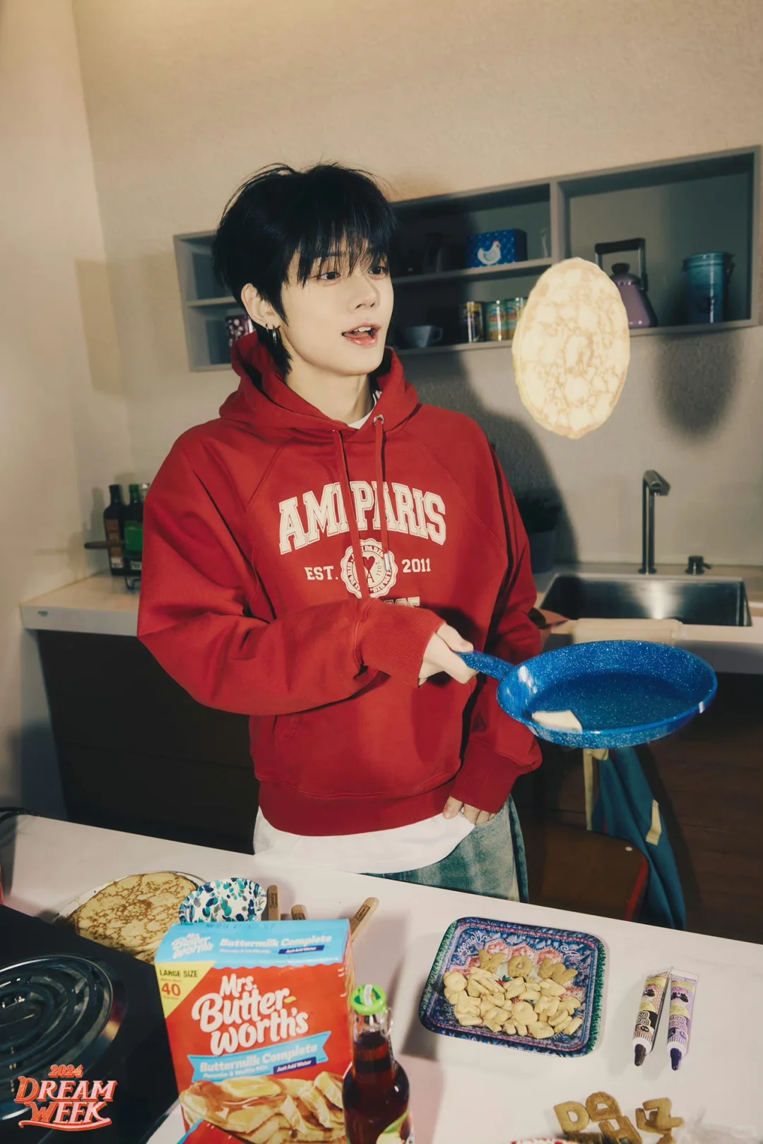 TXT Yeonjun Inspired Letter Print Hoodie