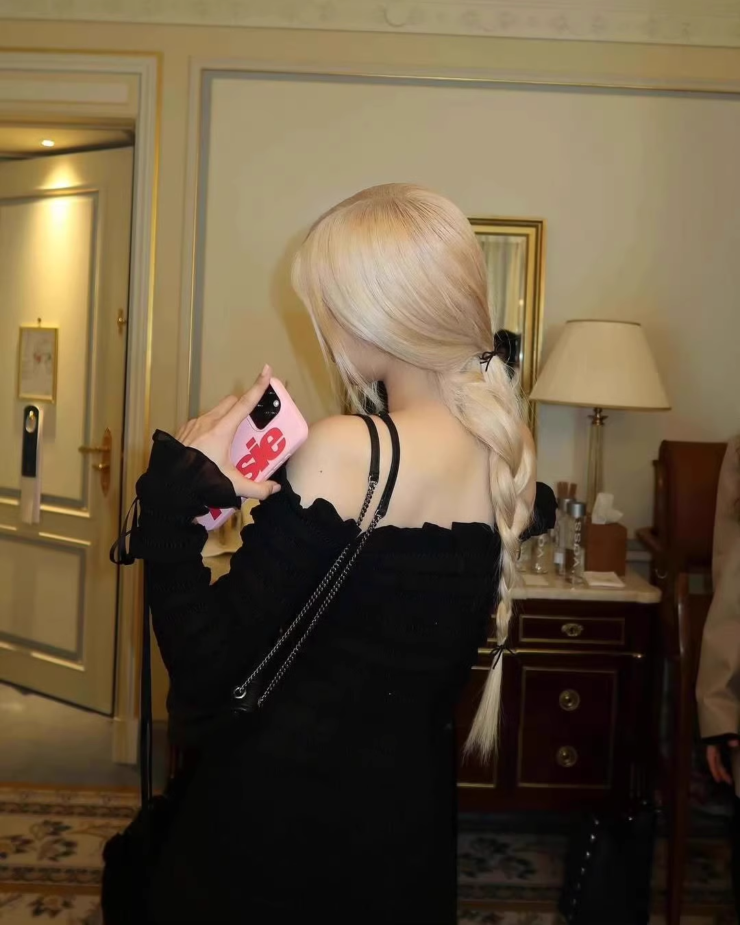 Blackpink Rose Inspired One Shoulder Black Slim Dress