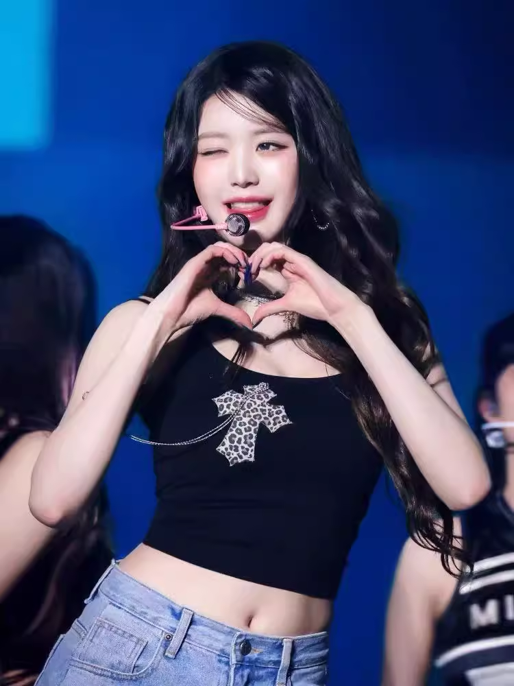 IVE Wonyoung Inspired Cross Necklace Sleeveless