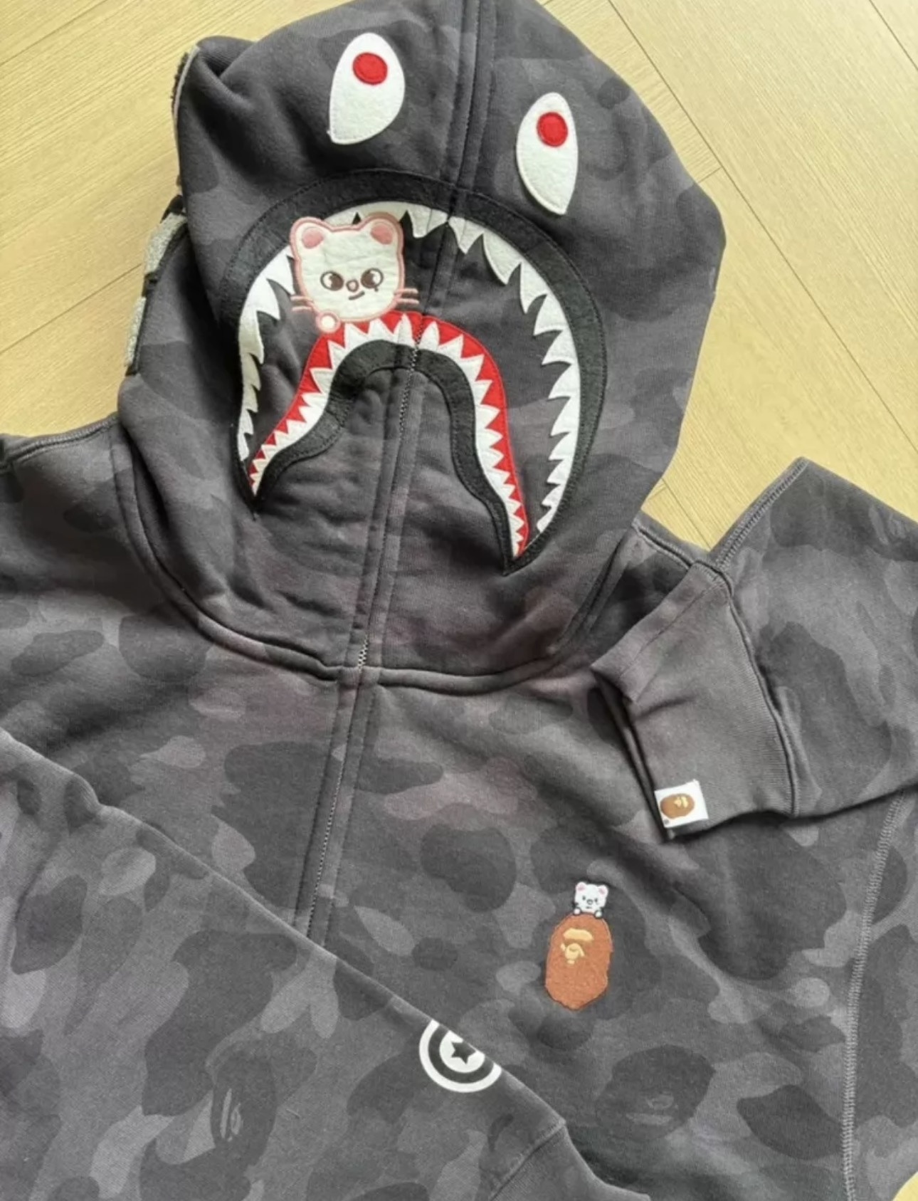 StrayKids Hyunjin BAPE Inspired Bape camo zip-up  hoodie-Stray Kids