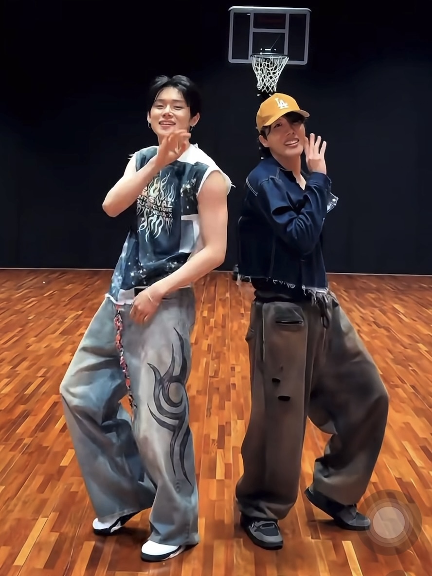 TXT Yeonjun Inspired Flame Print Wide Leg Pants