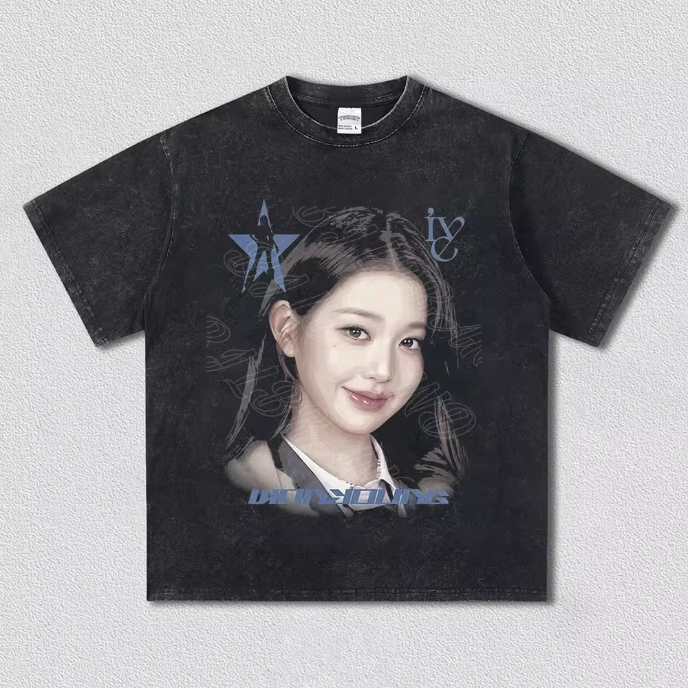 IVE Member Retro Portrait Graphic T-Shirt