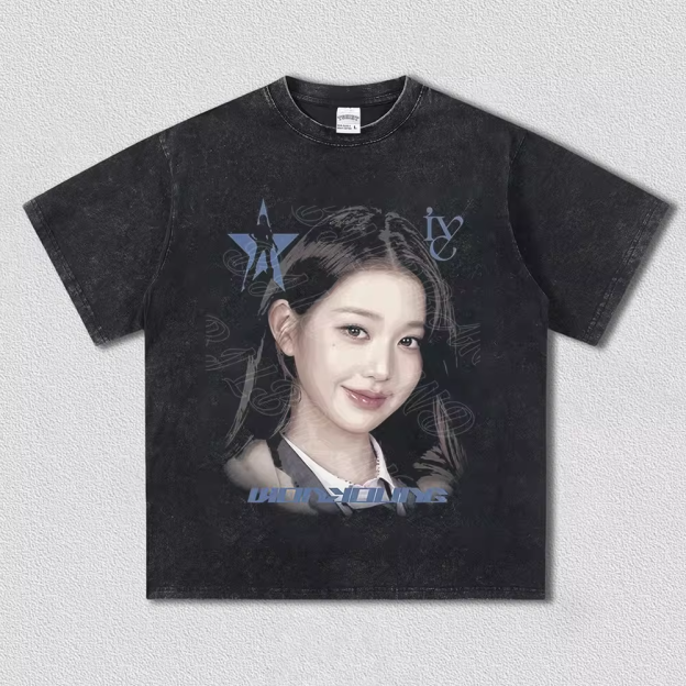 IVE Member Retro Portrait Graphic T-Shirt
